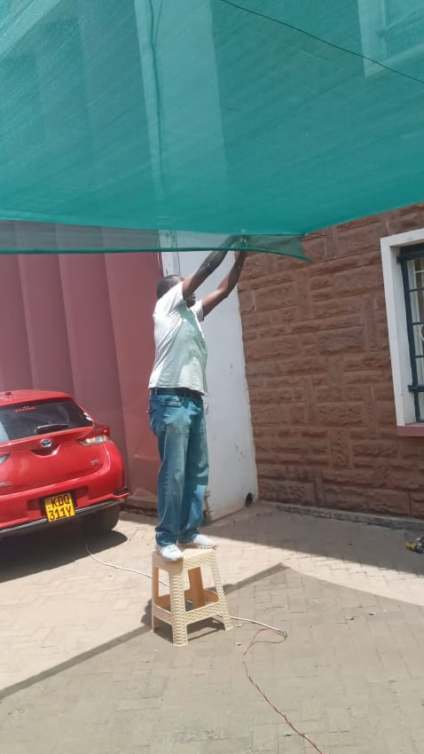 Construction of a car shade in Parklands Nairobi